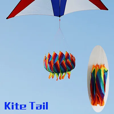 $12.99 • Buy Colorful Rainbow Kite Tail Windsock Line Laundry Flower Tail Kite Flying