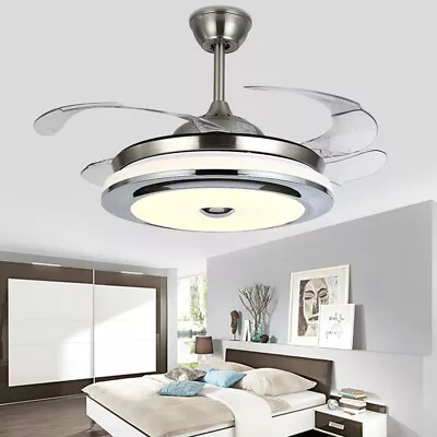 36 /42  Modern Invisible Ceiling Fan Light 3 Color LED Chandelier Lamp + Remote • $96