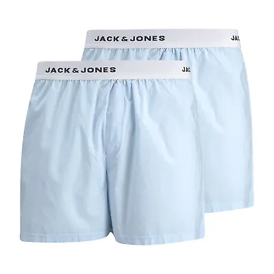 £12.99 • Buy Jack & Jones Mens Boxers 2 Pack Woven Trunks Cotton Underwear