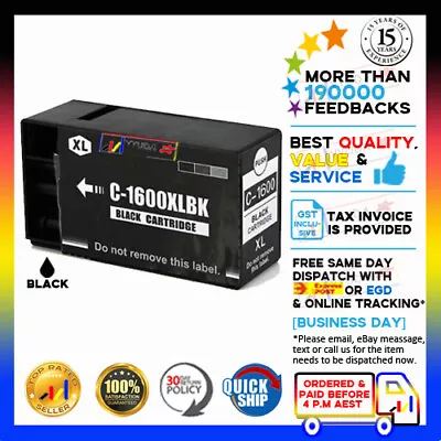 1x NoN-OEM PGI 1600XL Ink BLACK ONLY For Canon Maxify MB 2360 MB 2060 MB 2760 • $9.40