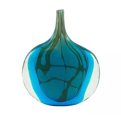 MDINA - MICHAEL HARRIS - Glass Fish Vase - Unsigned - Malta - Circa 1970's • $2850