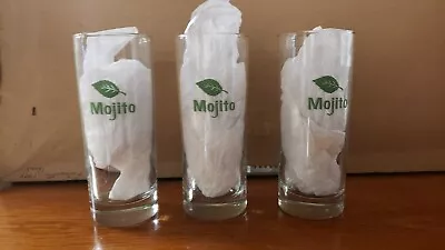 Set Of 3 Mojito Libbey Mint Leaf 10 Oz Highball Cocktail 6  Glasses • $24