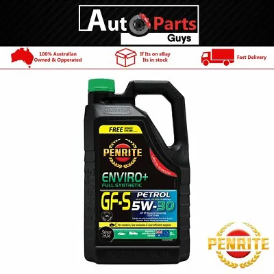 $67.99 • Buy Penrite Enviro+ GF5 Full Synthetic Engine Oil 5W-30 5L | EPLUSGF5005