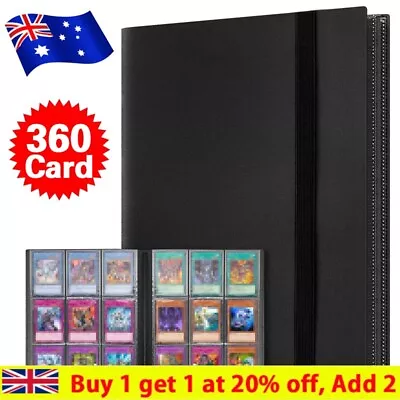 360 Cards Pocket Trading Card Binder 9 Pocket Trading Card Album Folder Case ! • $13.59