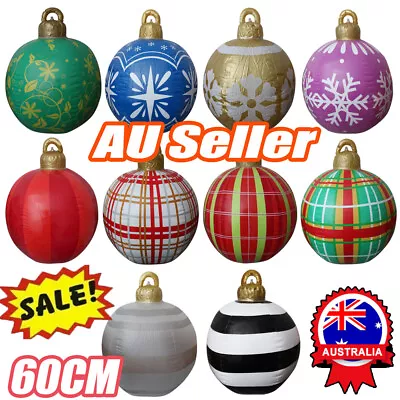 60cm Christmas Balls Outdoor Atmosphere PVC Inflatable Toys Party Decorations CZ • $24.37