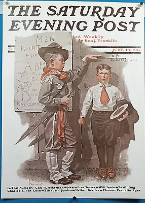 Norman Rockwell Saturday Evening Post Poster  The Clubhouse Examination  Print • $4.99