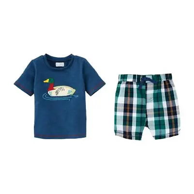 Mud Pie Toddler Boy Mallard Duck Two Piece Short Set Size Lg (4T-5T) NEW • $18.95