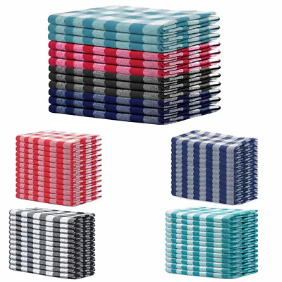 £18.99 • Buy Napkin 100% Cotton Gingham Check Table Cover Tablecloth Napkins Tableware