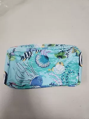 Vera Bradley Lighten Up Deluxe Organizer Antilles Treasure Makeup Tech Fish • $34.99