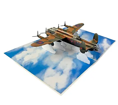 Handmade 3D Pop Up Card Lancaster Bomber Birthday Anniversary Valentine' Fathers • £6.80