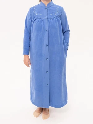 $74.95 • Buy Ladies Givoni Azure Blue Long Length Button Dressing Gown Bath Robe (GB83)