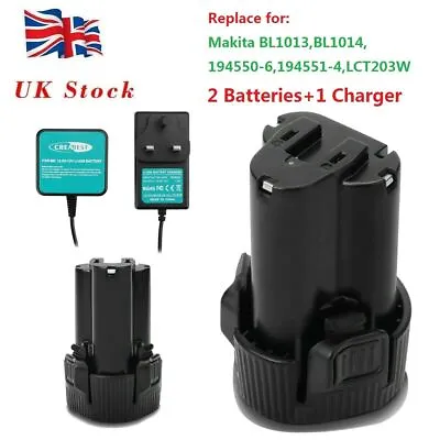 3.5Ah 10.8V Battery/Charger For Makita BL1013 BL1014 194550-6 194551-4 LCT203W • £9.90