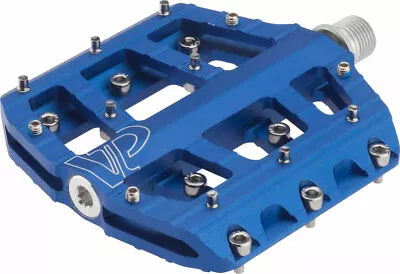 VP Components Vice Trail Platform Pedals Aluminum 9/16 Blue MTB Pins • $79.40