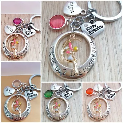£4.99 • Buy Birthday Gift Angel Birthstone Keyring Keychain For Friend Relative
