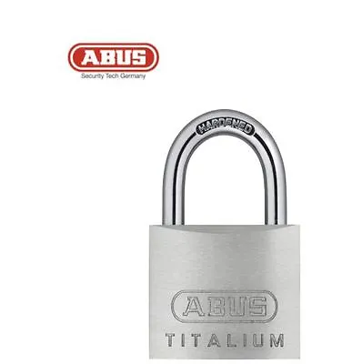 PADLOCK ABUS OPEN HARDENED SHACKLE WITH SOLID TITALIUM BODY - 54TI/50mm - NEW • £11.95