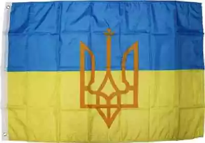 NEW 2x3 Ft Ukraine Ukrainian Flag With Trident 2'x3' House Banner 100D Polyester • $9.88