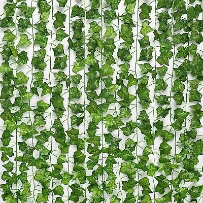 24 PCS Artificial Ivy Leaf Plants Fake Hanging Garland Plants Vine Home Decor • $16.99