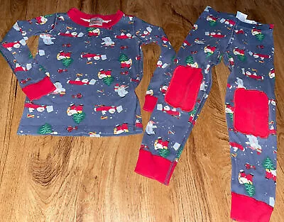 Hanna Andersson Toddler Boys Christmas Santa Pajama Set Size 110 Size 5 • $12.99