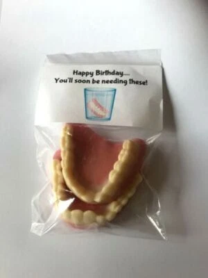 Birthday Retirement Novelty Funny Joke Prank Gift Jelly Dentures False Teeth  • £5.25