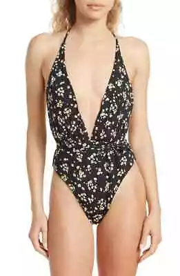 Maaji  Ditsy Daisy Safari Plunge Reversible One-Piece Swimsuit  Large NEW No Tag • $27.95