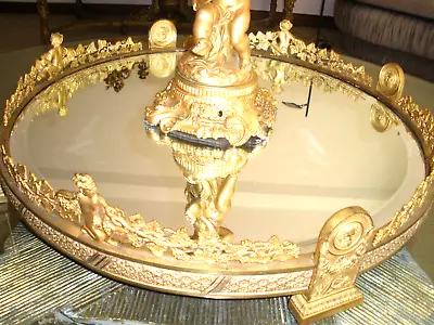 Magnificent Huge 26  Antique 19c French Mirrored Bronze Tray Plateau Centerpiece • $11900