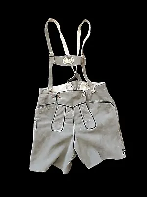  German Austrian Bavarian Lederhosen Shorts Leather & Suspenders Oktoberfest • $29.99