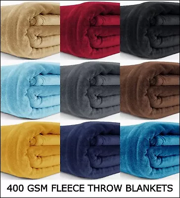 £24.99 • Buy Super Soft Faux Fur Sofa Bed Throw Mink Large Fleece Blanket Warm All Sizes