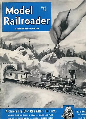 Model Railroader Magazine March 1951 Good Condition • $4