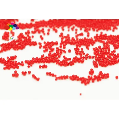 New 100000 Pcs Glass Red Micro Beads Small No Hole 0.6-0.8mm Nail Art Caviar • $0.99