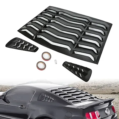 For Ford Mustang 2005-2014 Rear And Side Window Louvers Sun Shade Cover Black • $145.99