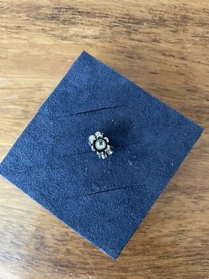 £14 • Buy Pandora Silver Flower Bead With Three Clear CZ Crystals
