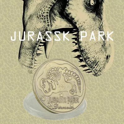 $4.80 • Buy Jurassic Park Dinosaur Fossil Bronze Coin As Nice Gift Collection Set For Boy