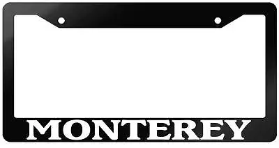 Glossy Black License Plate Frame MONTEREY Auto Accessory 1014 • $10.99