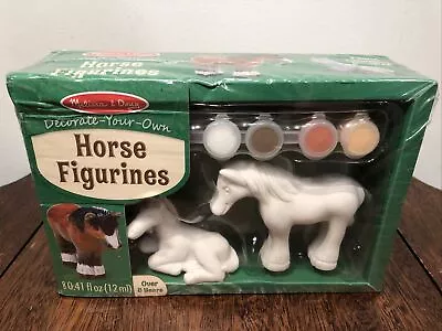 New!Melissa & Doug Decorate Your Own 2 Resin Horse Figurines Paint Brush • $7