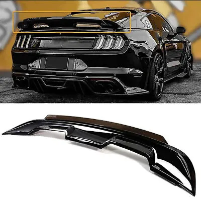 Fits For 2015-2022 Ford Mustang GT500 Style Spoiler W/ Gurney Flap Wicker Bill • $136.99