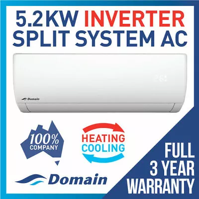 $999 • Buy New Domain Premium 5.2kw Inverter Reverse Cycle Split System Air Conditioner Ac