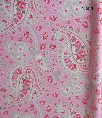 IKEA Rosali FQ 50cm Square Paisley Pink Lightweight Cotton Fabric New • £6.49