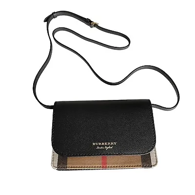 Burberry New Hampshire Crossbody Bag In Black And Check Print • $998.28