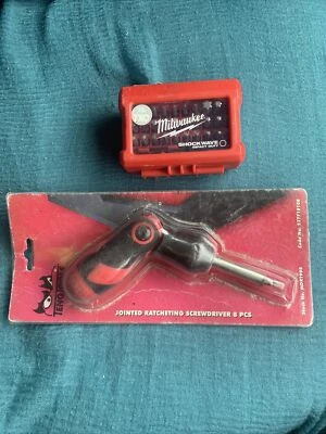 £30 • Buy Milwaukee Drill Bits - Set And Tang Tools Jointed Ratcheting Screwdriver