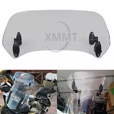 $21.98 • Buy Clip On Windscreen Extension Wind Deflector For Honda Yamaha Suzuki Vstrom 650