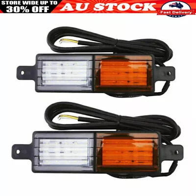 1 Pair LED Bullbar Indicator Lights Front Park DRL Amber For ARB TJM Marker Lamp • $34.85