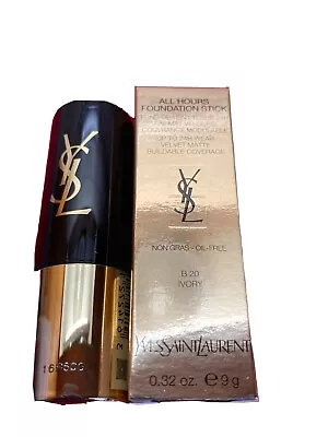 $20 • Buy Yves Saint Laurent All Hours Foundation Stick #B20 Ivory 9g Foundation