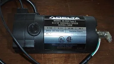 NOS Delta 40-650 Type 1 & 2 Q3 18  Variable Speed Scroll Saw Motor P/n 1347414 • $49.95