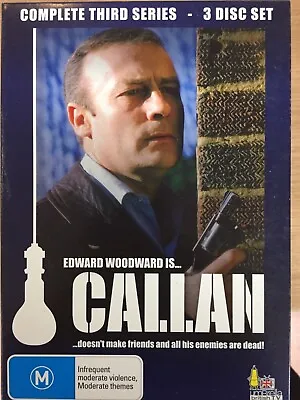 CALLAN - Series 3 3 X DVD Box Set AS NEW! Complete Third Season Three • £6.69