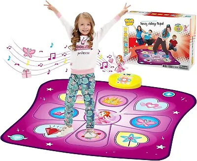 Dance Mat Toys For Girls Play Mat With LED Lights Adjustable Volume 3 Game Mo • £19.89