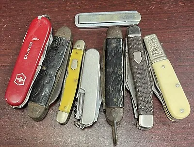 Estate Kit Of 9 Vintage Pocket Knives. Schrade Imperial Victorinox..TJ226 • $85