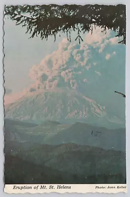 Postcard Mt St Helens Eruption Washington Volcano Ash Cloud C.1980 Posted • $3.50