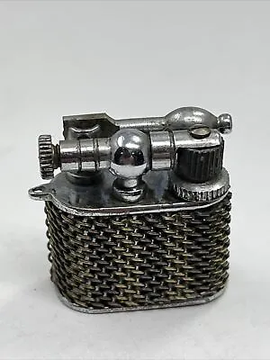 Vtg Small Occupied Japan Lighter With Lift Arm  Chain Linked  Mesh Wrapped • $29.99