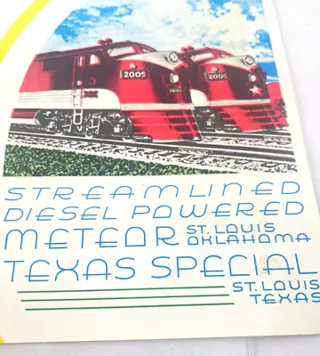 $19.90 • Buy FRISCO PASSENGER TRAIN DINING CAR PLACEMAT MENU DUAL USE  Menu Or Placemat