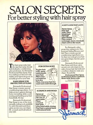 1988 Jhirmack Victoria Principal Hair 80s Vintage 1-page MAGAZINE AD • $9.99